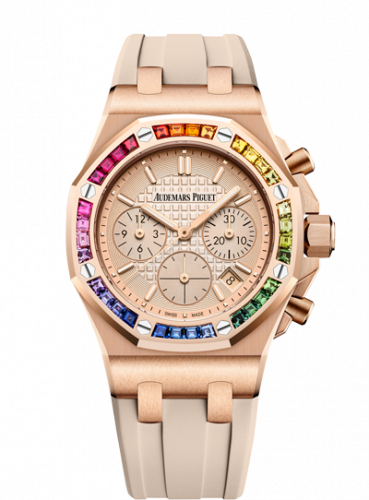 Audemars Piguet Royal Oak OffShore Lady Chronograph Pink Gold / Silver / Rainbow 26236OR.YY.D085CA.01