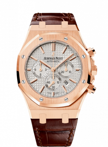 Audemars Piguet Royal Oak Chronograph 41 Pink Gold / Silver / Strap 26320OR.OO.D088CR.01