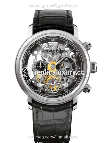 Audemars Piguet Jules Audemars 26346 Tourbillon Chronograph Openworked White Gold Boutique 26346BC.OO.D002CR.02