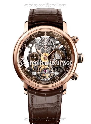 Audemars Piguet Jules Audemars 26346 Tourbillon Chronograph Openworked Pink Gold 26346OR.OO.D088CR.01