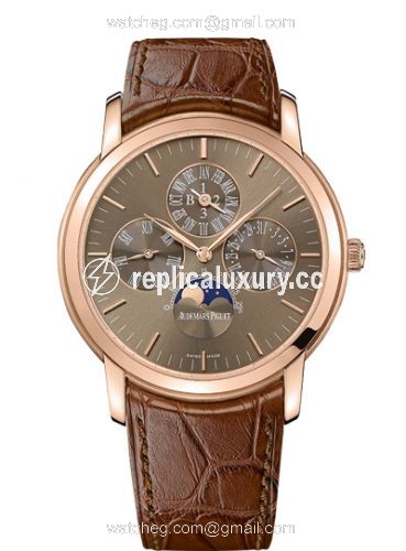Audemars Piguet Jules Audemars 26390 Perpetual Calendar Pink Gold / Brown 26390OR.OO.D093CR.01