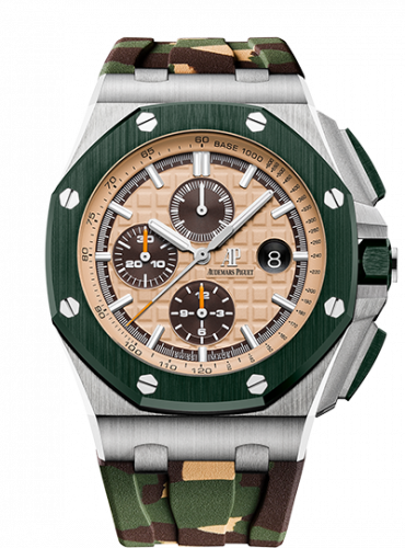 Audemars Piguet Royal Oak Offshore 44 Stainless Steel / Ceramic / Beige / Rubber 26400SO.OO.A054CA.01