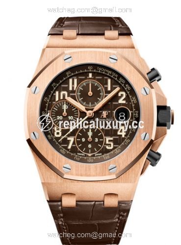 Audemars Piguet Royal Oak Offshore 42 Pink Gold / Brown / Alligator 26470OR.OO.A099CR.01