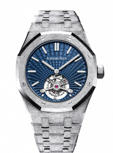 Audemars Piguet Royal Oak Ultra Thin Tourbillon Frosted White Gold / Blue 26520BC.GG.1224BC.01