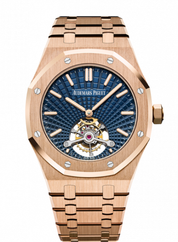 Audemars Piguet Royal Oak Ultra Thin Tourbillon Pink Gold / Blue Evolutive 26522OR.OO.1220OR.01