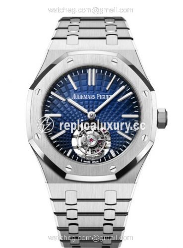 Audemars Piguet Royal Oak Self-Winding Flying Tourbillon Stainless Steel / Blue 26530ST.OO.1220ST.01