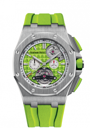 Audemars Piguet Royal Oak Offshore Tourbillon Chronograph Selfwinding Stainless Steel / Green 26540ST.OO.A038CA.01