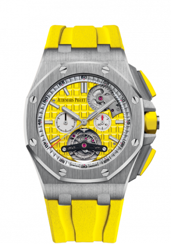Audemars Piguet Royal Oak Offshore Tourbillon Chronograph Selfwinding Stainless Steel / Yellow 26540ST.OO.A051CA.01