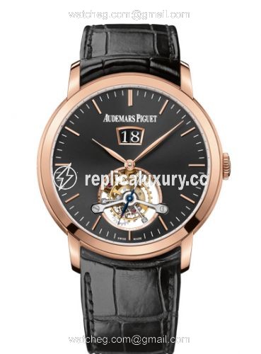 Audemars Piguet Jules Audemars Tourbillon Grande Date Pink Gold / Black 26559OR.OO.D002CR.01