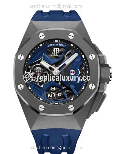 Audemars Piguet Royal Oak Concept GMT Tourbillon Titanium / Blue 26589IO.OO.D030CA.01
