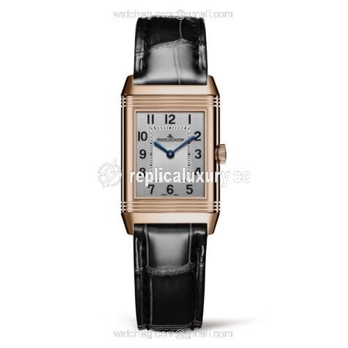 Jaeger-LeCoultre Reverso Classic Small Duetto Pink Gold / Silver / Alligator 2662430