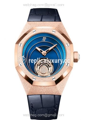 Audemars Piguet Audemars Piguet Royal Oak Concept Frosted Gold Flying Tourbillon Pink Gold / Blue 26630OR.GG.D326CR.01