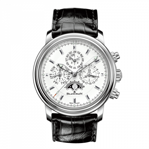 Blancpain Leman Chronographe Flyback Quantieme Perpetuel Stainless Steel / White / Alligator 2685F-1127-53B