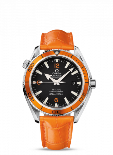Omega Seamaster Planet Ocean 600M Co-Axial 42 Stainless Steel / Orange / Alligator 2909.50.38