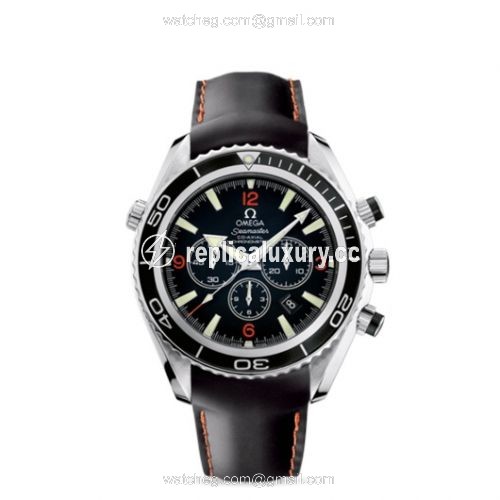 Omega Seamaster Planet Ocean 600M Co-Axia 45.5 Chronograph Stainless Steel / Orange Numerals / Rubber 2910.51.82