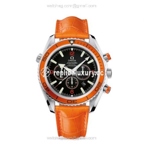 Omega Seamaster Planet Ocean 600M Co-Axial 45.5 Chronograph Stainless Steel / Orange / Alligator 2918.50.38