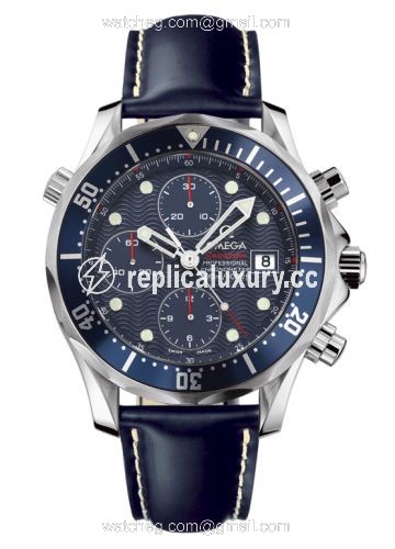 Omega Seamaster Diver 300M Automatic 41.5 Chronograph Stainless Steel / Blue / Rubber 2925.80.91