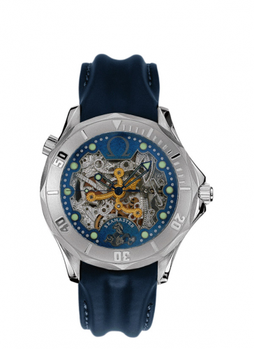 Omega Seamaster Diver 300M Automatic 41 White Gold / Skeleton / Leather / 50th Anniversary 2942.80.03