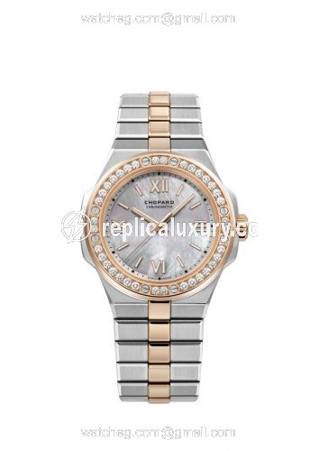 Chopard Alpine Eagle 36 Stainless Steel / Rose Gold / Diamond / MOP 298601-6002