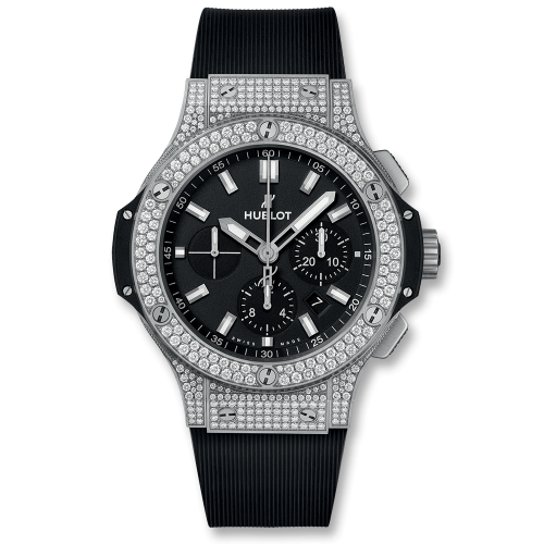 Hublot Big Bang 45 Stainless Steel / Pave / Black 301.SX.1170.RX.1704