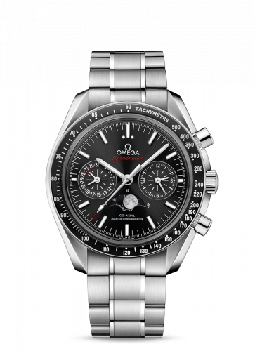 Omega Speedmaster Moonphase Chronograph Master Chronometer Stainless Steel / Black / Bracelet 304.30.44.52.01.001