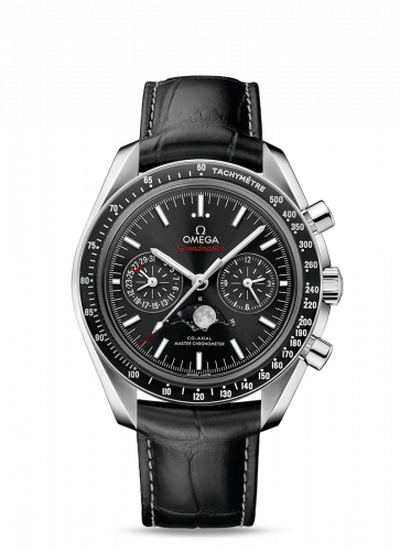 Omega Speedmaster Moonphase Chronograph Master Chronometer Stainless Steel / Black 304.33.44.52.01.001