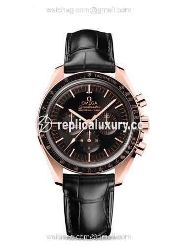Omega Speedmaster Professional Moonwatch 3861 Sedna Gold / Black / Alligator 310.63.42.50.01.001