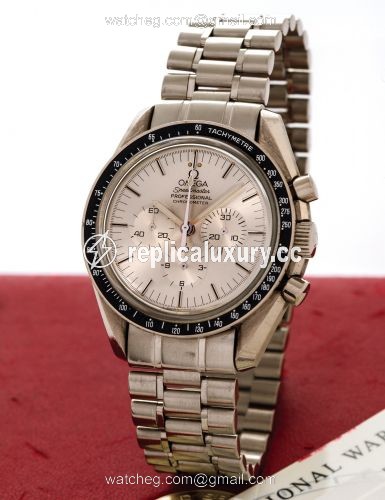Omega Speedmaster Professional Moonwatch Apollo XI 25th White Gold Bracelet 3192.30.00