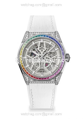 Zenith Defy Classic Titanium / Rainbow / Skeleton / Alligator 32.9002.670/71.R583