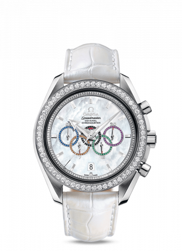 Omega Speedmaster Co-Axial White Gold / MOP / Diamond / Olympic Collection 321.58.44.52.55.001