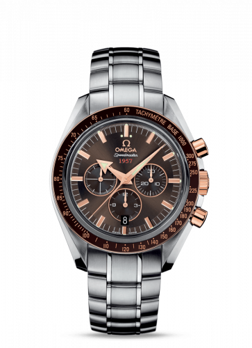 Omega Speedmaster Broad Arrow 1957 Stainless Steel / Red Gold / Brown / Bracelet 321.90.42.50.13.002