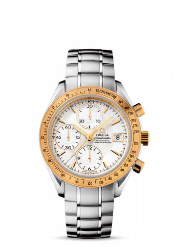Omega Speedmaster Date 40 Stainless Steel / Yellow Gold / Silver / Bracelet 323.21.40.40.02.001