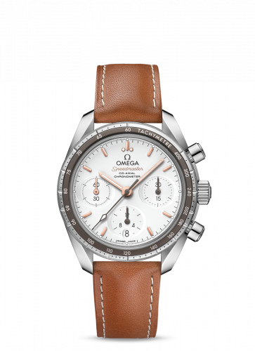 Omega Speedmaster Co-Axial 38 Stainless Steel / Silver / Strap 324.32.38.50.02.001