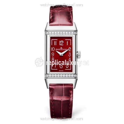 Jaeger-LeCoultre Reverso One Stainless Steel / Diamond / Red / Alligator 3288560