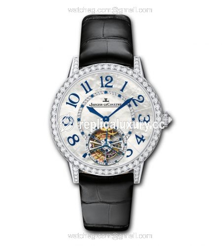 Jaeger-LeCoultre Rendez-Vous Tourbillon White Gold Mother of Pearl Blue 3413408