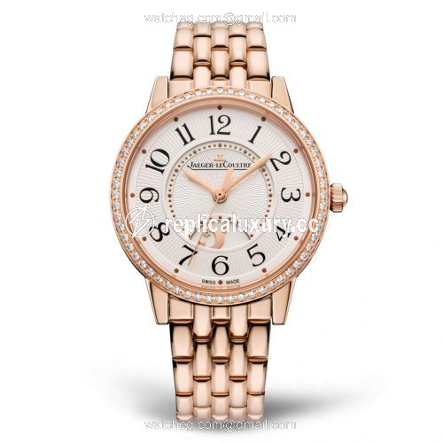 Jaeger-LeCoultre Rendez-Vous Night & Day Medium Pink Gold / Diamond / Silver / Bracelet 3442130
