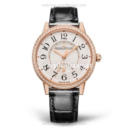 Jaeger-LeCoultre Rendez-Vous Night & Day Medium Pink Gold / Diamond / Silver / Alligator 3442430