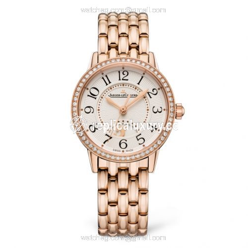 Jaeger-LeCoultre Rendez-Vous Night & Day Small Pink Gold / Diamond / Silver / Bracelet 3462130