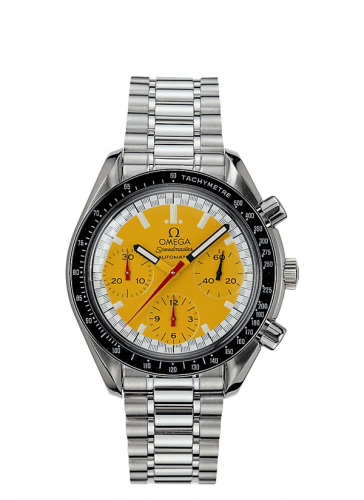Omega Speedmaster Reduced Stainless Steel / Yellow / Bracelet / Schumacher 3510.12.00