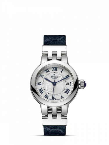 Tudor Clair de Rose 26 Stainless Steel / Silver-Roman/ Fabric 35200-0002