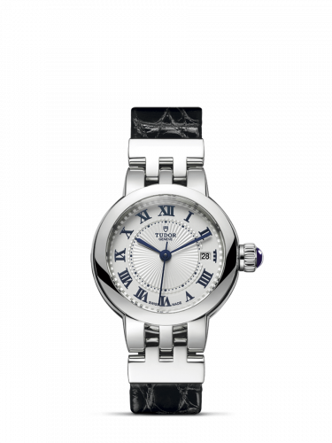 Tudor Clair de Rose 26 Stainless Steel / Silver-Roman/ Alligator 35200-0003