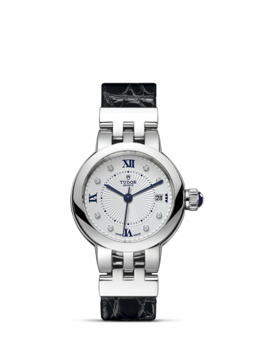 Tudor Clair de Rose 26 Stainless Steel / Silver-Diamond / Alligator 35200-0006