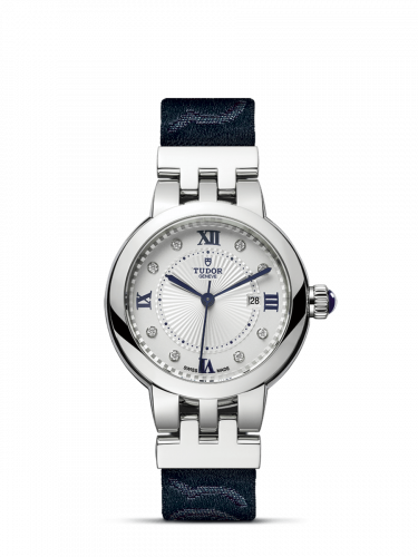 Tudor Clair de Rose 30 Stainless Steel / Silver-Diamond / Fabric 35500-0005