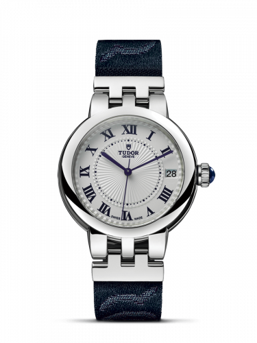 Tudor Clair de Rose 34 Stainless Steel / Silver-Roman/ Fabric 35800-0002