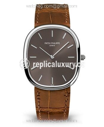 Patek Philippe Golden Ellipse 3738 White Gold / Grey 3738/100G-012