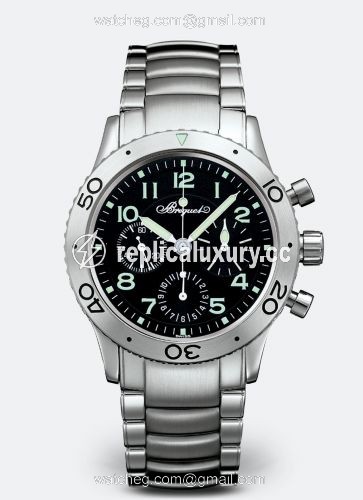 Breguet Type XX Stainless Steel / Black / Bracelet 3800ST/92/SW9