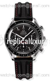 Omega Speedmaster Reduced Stainless Steel / Black / Strap / AC Milan 3810.51.41