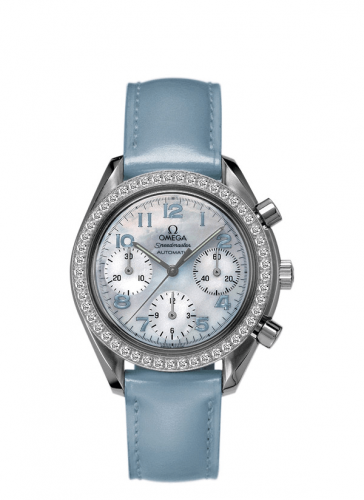 Omega Speedmaster Reduced Ladies Stainless Steel / Diamond / MOP / Blue 3815.71.53