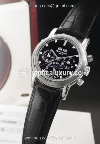 Patek Philippe Perpetual Calendar Chronograph 3970 Platinum / Black Diamond 3970EP-029