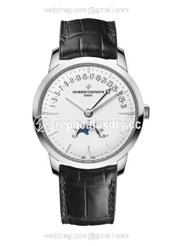 Vacheron Constantin Patrimony Moon Phase and Retrograde Date White Gold / Silver 4010U/000G-B330